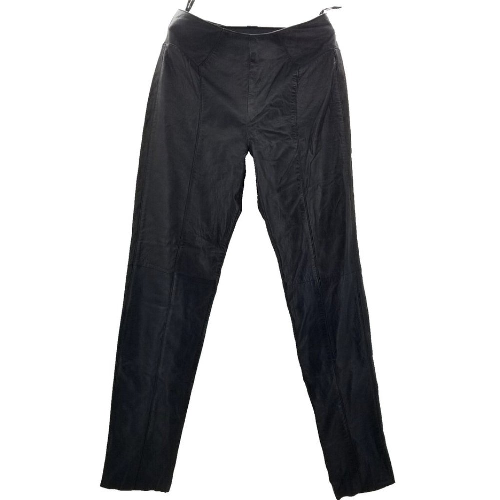 Vintage Verducci Genuine Leather Womans High Waist Pants Size 10